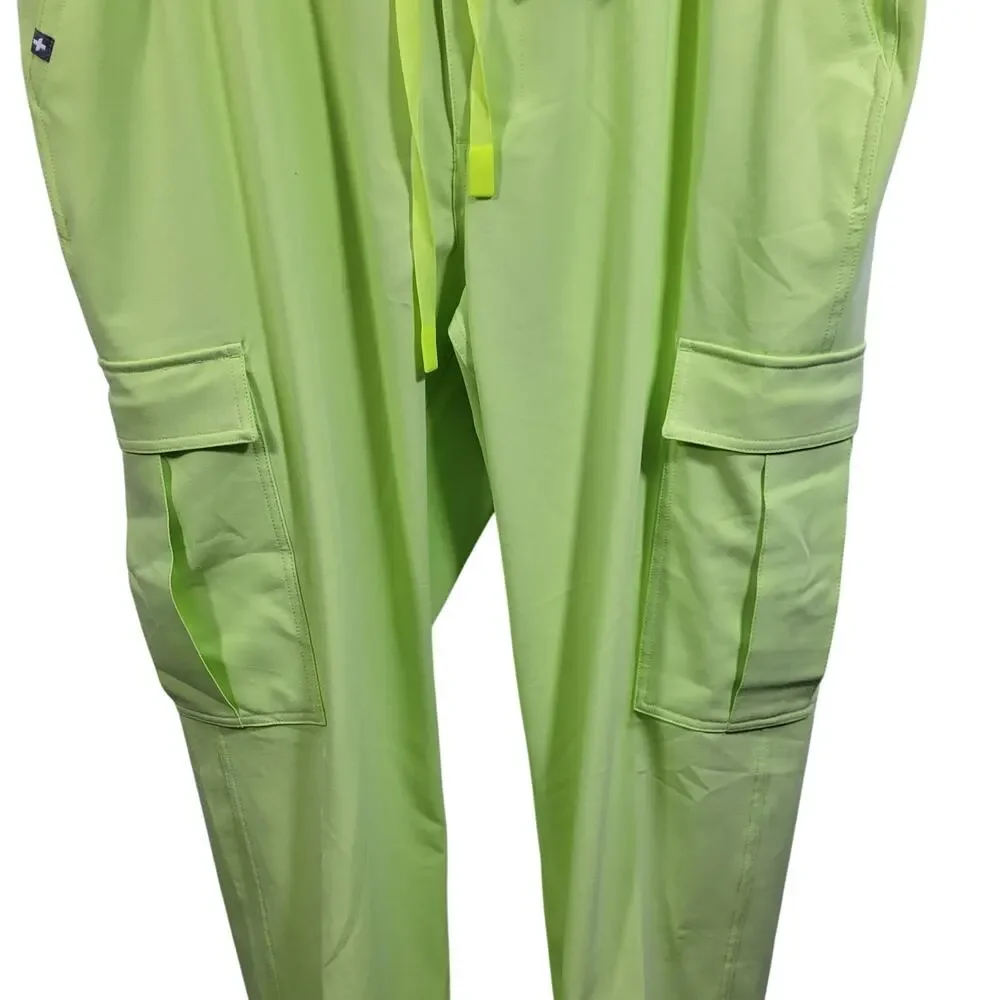 Figs Ivano Neon Green Technical Collection Cargo Scrub Pants Size XL 11926-1257